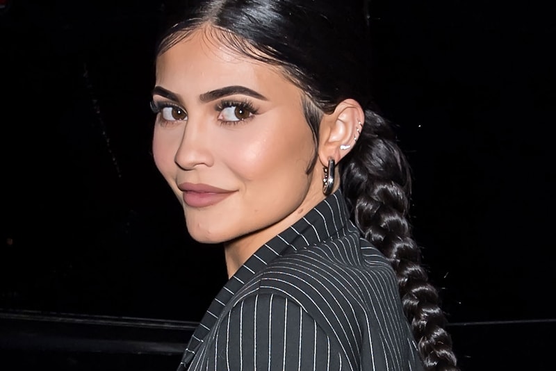 Kylie Jenner Pinstripe Jacket Braid Makeup Kylie Cosmetics 