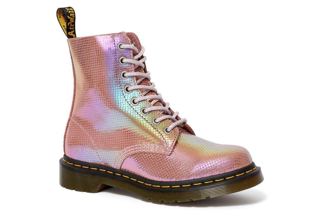 Dr. Martens Pink Blue Iridescent Platform Molly Pascal Boots Holly Shoes Holographic Metallic