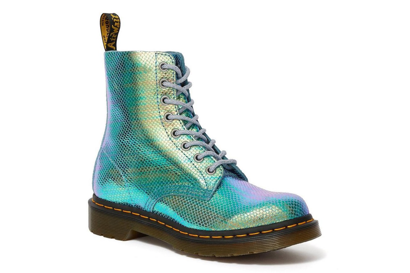 Dr. Martens Pink Blue Iridescent Platform Molly Pascal Boots Holly Shoes Holographic Metallic