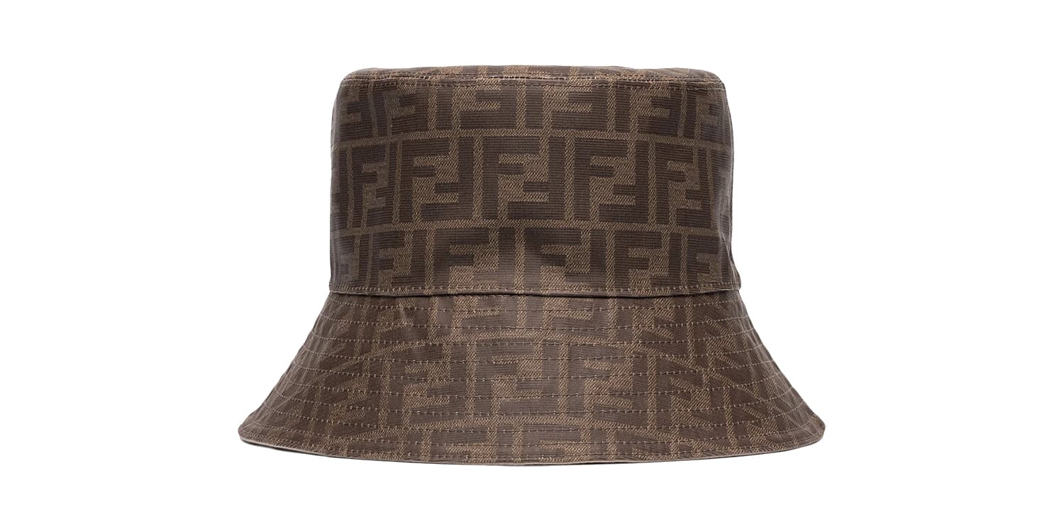 Fendi Logo Monogram Bucket Hat Brown 