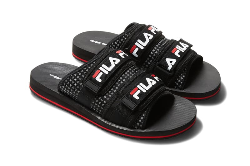 FILA x 10 Corso Como Logo Sneaker Slides Release Black White Footwear Collection