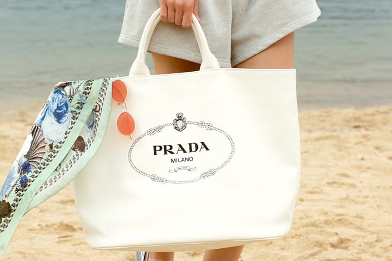 prada beach bags