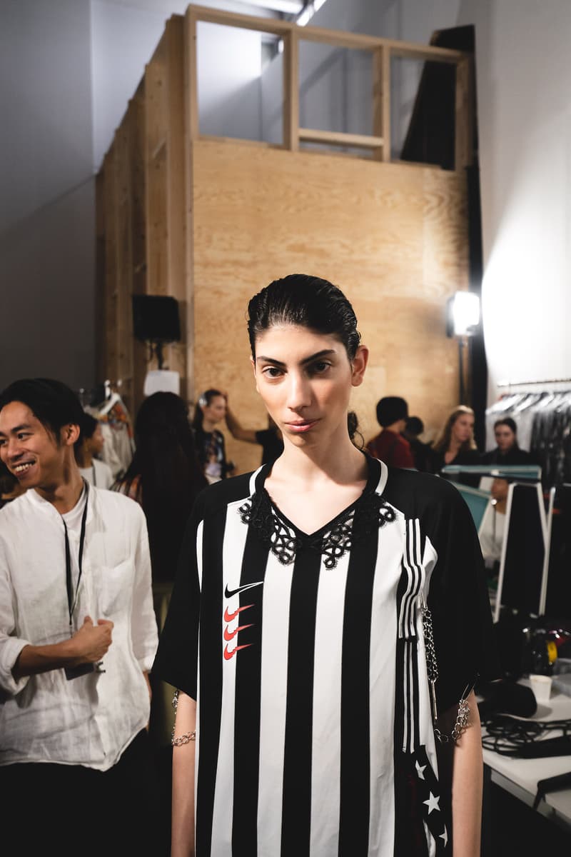 Heron Preston Spring/Summer 2020 Collection PFWM Paris Fashion Week Mens Backstage Gigi Hadid Nike GORE-TEX Collaboration Levis Alton Masson Range Behind The Scenes Streetwear