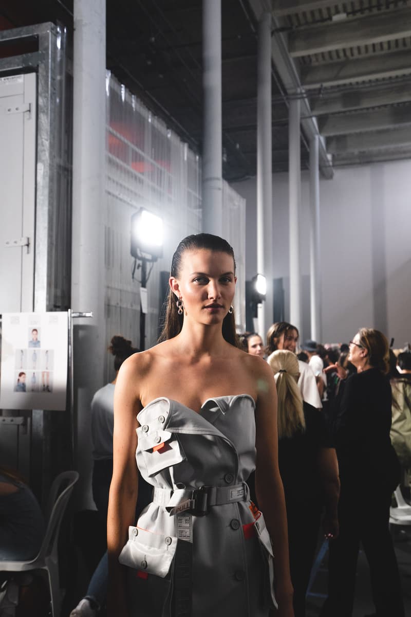 Heron Preston Spring/Summer 2020 Collection PFWM Paris Fashion Week Mens Backstage Gigi Hadid Nike GORE-TEX Collaboration Levis Alton Masson Range Behind The Scenes Streetwear