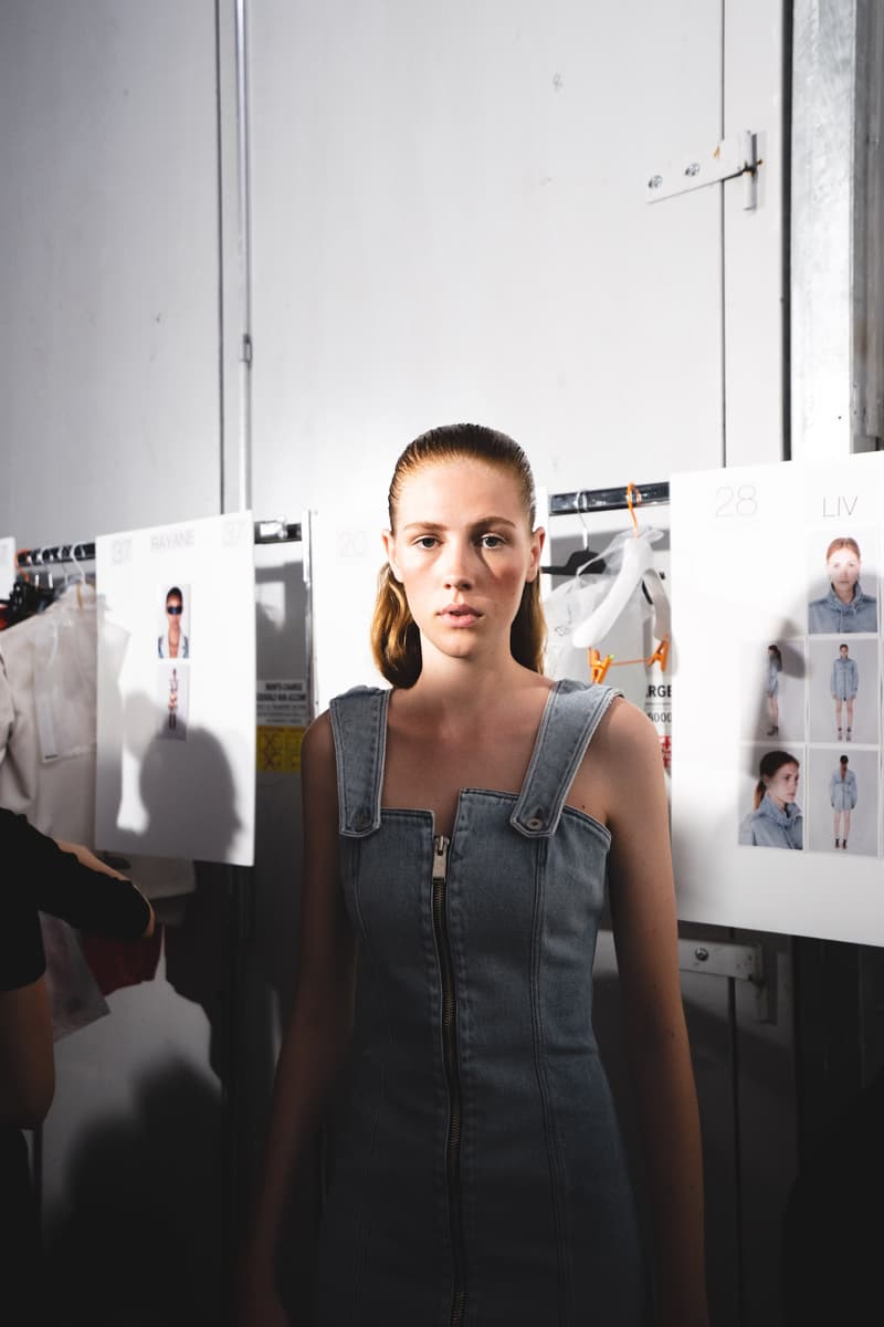 Heron Preston Spring/Summer 2020 Collection PFWM Paris Fashion Week Mens Backstage Gigi Hadid Nike GORE-TEX Collaboration Levis Alton Masson Range Behind The Scenes Streetwear