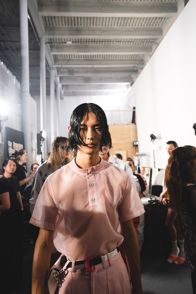 Heron Preston Spring/Summer 2020 Collection PFWM Paris Fashion Week Mens Backstage Gigi Hadid Nike GORE-TEX Collaboration Levis Alton Masson Range Behind The Scenes Streetwear