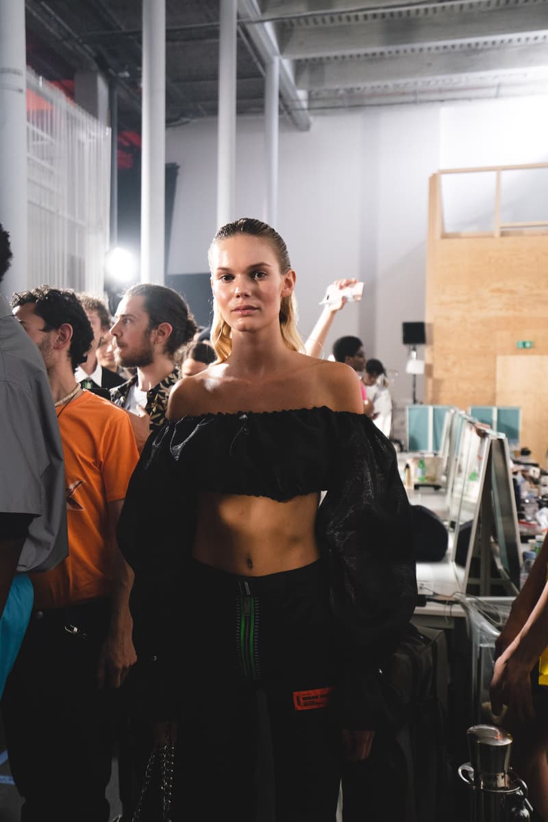 Heron Preston Spring/Summer 2020 Collection PFWM Paris Fashion Week Mens Backstage Gigi Hadid Nike GORE-TEX Collaboration Levis Alton Masson Range Behind The Scenes Streetwear