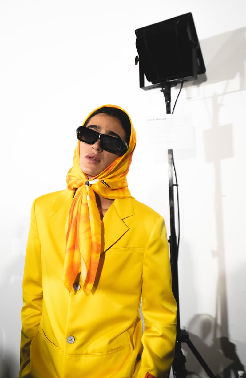 Heron Preston Spring/Summer 2020 Collection PFWM Paris Fashion Week Mens Backstage Gigi Hadid Nike GORE-TEX Collaboration Levis Alton Masson Range Behind The Scenes Streetwear