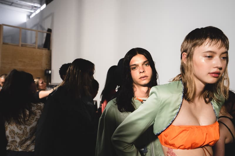 Heron Preston Spring/Summer 2020 Collection PFWM Paris Fashion Week Mens Backstage Gigi Hadid Nike GORE-TEX Collaboration Levis Alton Masson Range Behind The Scenes Streetwear