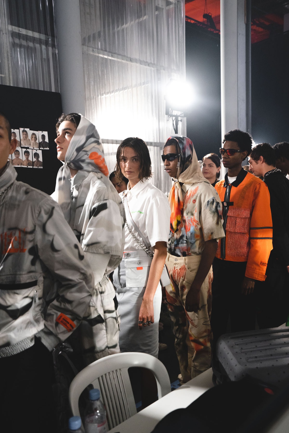 Heron Preston Spring/Summer 2020 Collection PFWM Paris Fashion Week Mens Backstage Gigi Hadid Nike GORE-TEX Collaboration Levis Alton Masson Range Behind The Scenes Streetwear