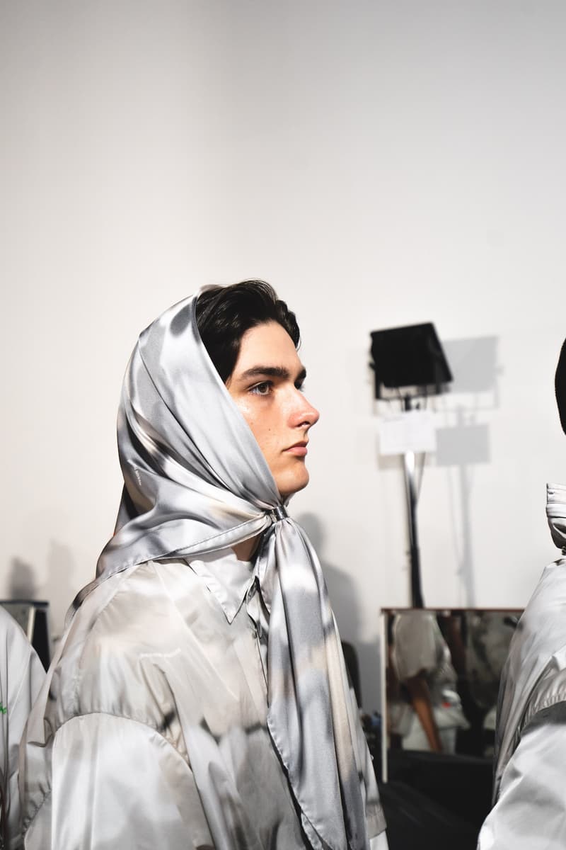 Heron Preston Spring/Summer 2020 Collection PFWM Paris Fashion Week Mens Backstage Gigi Hadid Nike GORE-TEX Collaboration Levis Alton Masson Range Behind The Scenes Streetwear