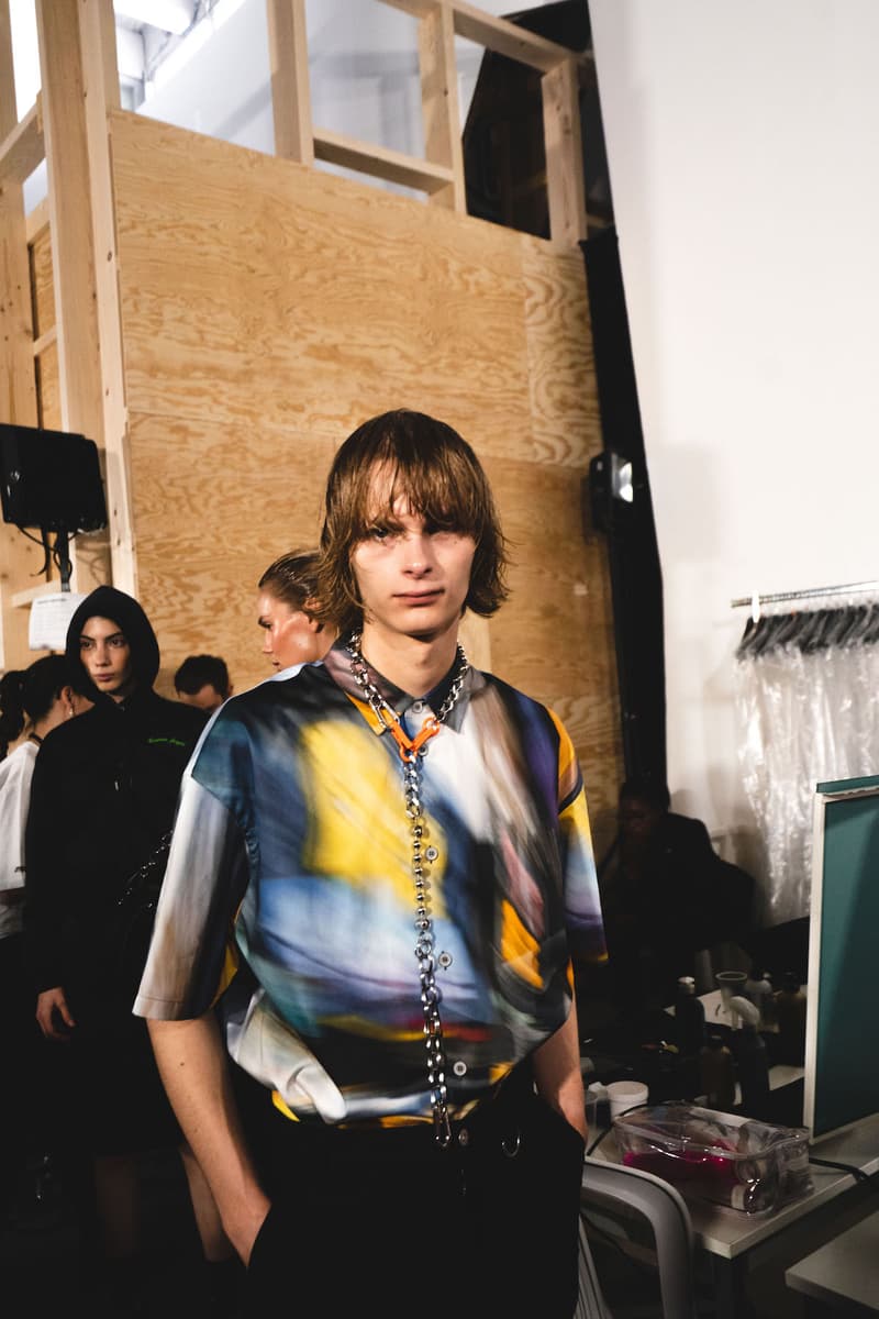 Heron Preston Spring/Summer 2020 Collection PFWM Paris Fashion Week Mens Backstage Gigi Hadid Nike GORE-TEX Collaboration Levis Alton Masson Range Behind The Scenes Streetwear