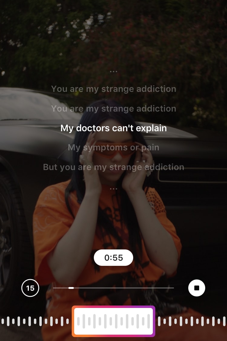 Instagram Stories Music Lyrics Feature