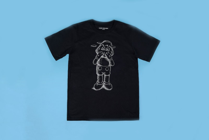 KAWS AllRightsReserved Japan Collection Drop T-shirt Tote Collectibles Pastel Blue Pink Gray Black White Figurines Pin Mugs Cups Plush