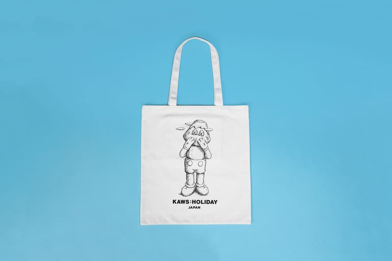 KAWS AllRightsReserved Japan Collection Drop T-shirt Tote Collectibles Pastel Blue Pink Gray Black White Figurines Pin Mugs Cups Plush