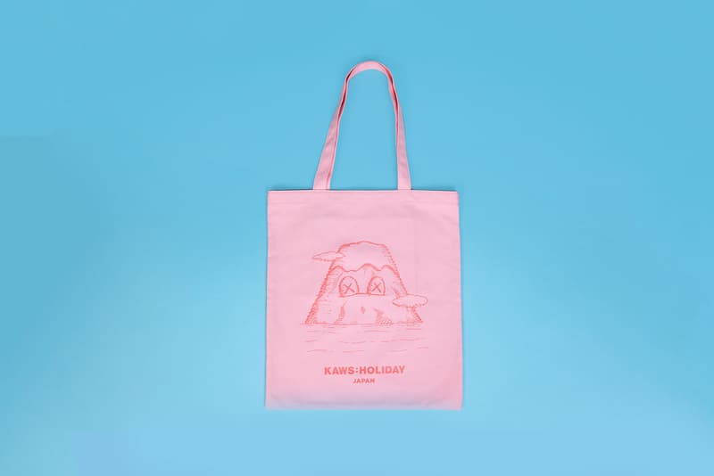 KAWS AllRightsReserved Japan Collection Drop T-shirt Tote Collectibles Pastel Blue Pink Gray Black White Figurines Pin Mugs Cups Plush