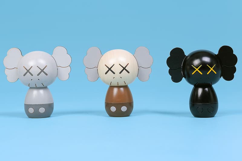 KAWS AllRightsReserved Japan Collection Drop T-shirt Tote Collectibles Pastel Blue Pink Gray Black White Figurines Pin Mugs Cups Plush