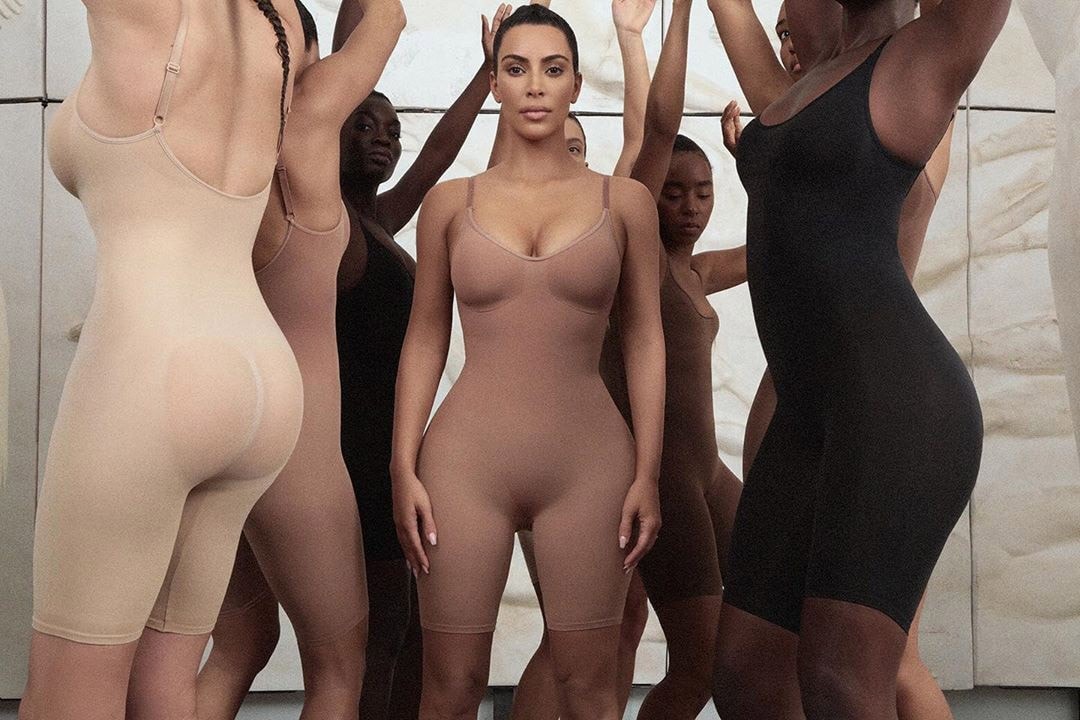 Kim Kardashian Kimono Shapewear Brand Underwear Undergarment Lingerie Bodysuit Onesie Tank Top Tights Leggings Neutral Colors Brown Beige 