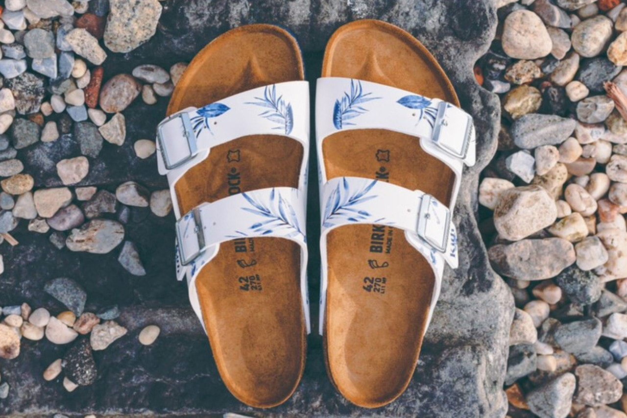 KITH x Birkenstock Arizona Boston Sandal Release Date Summer Shoe Floral Strap Fashion Leather Collaboration Launch