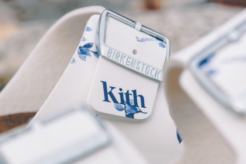 KITH x Birkenstock Arizona Boston Sandal Release Date Summer Shoe Floral Strap Fashion Leather Collaboration Launch