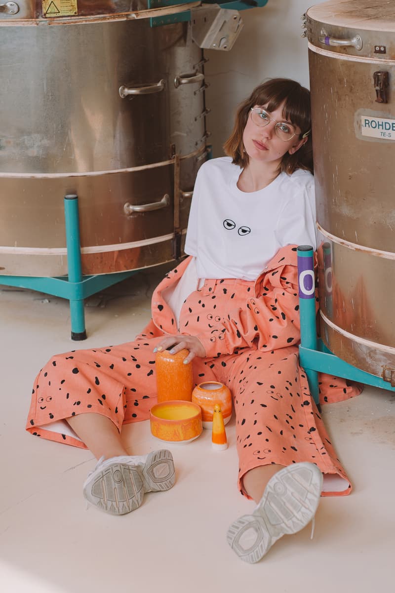 Studio Arhoj x Lazy Oaf T Shirt White Pants Orange