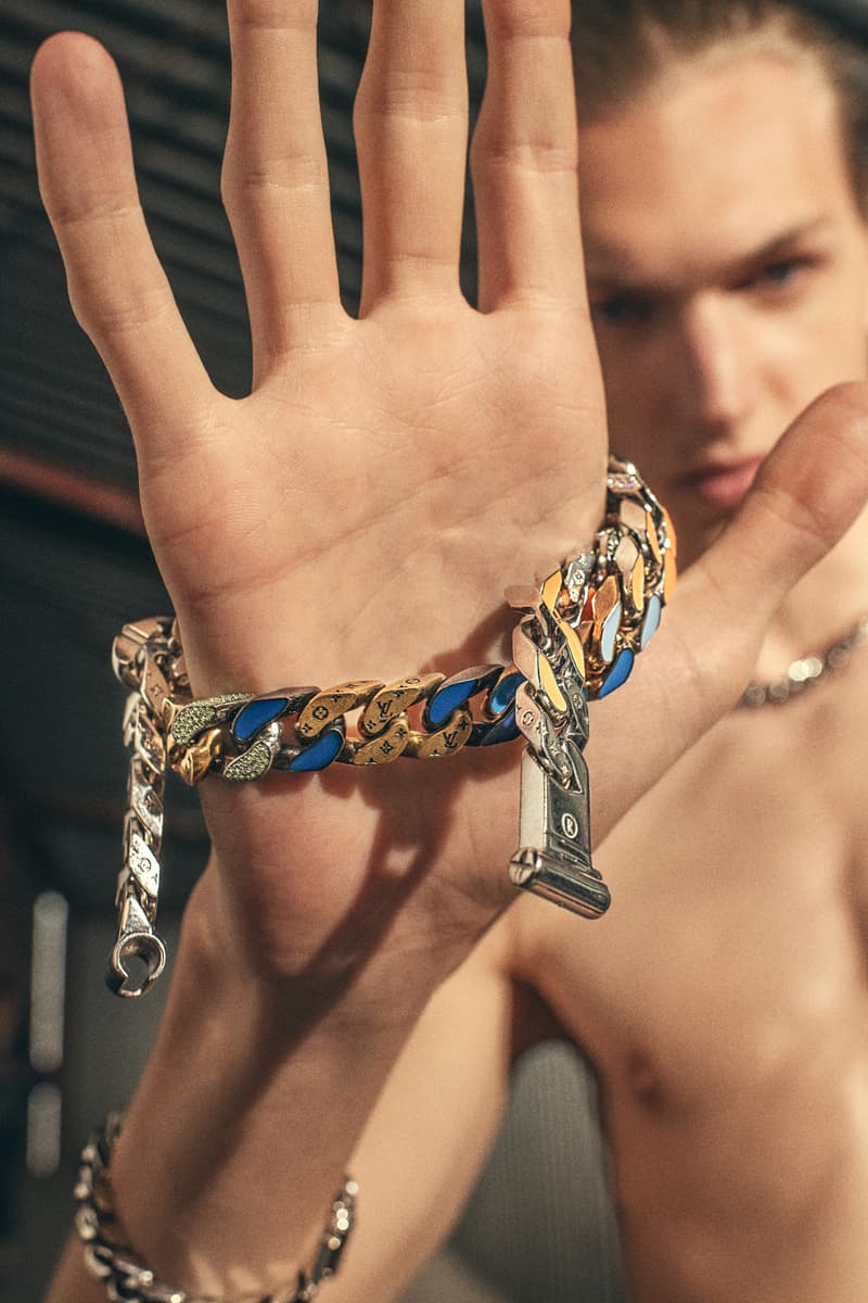 Louis Vuitton Virgil Abloh Spring Summer 2019 Monogram Bracelet Silver Multicolored