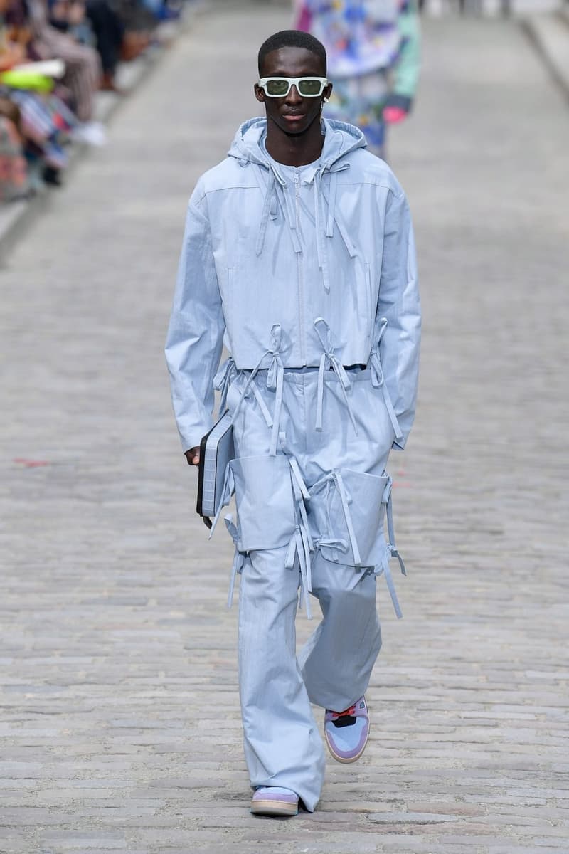 Louis Vuitton Virgil Abloh Spring Summer 2020 Paris Fashion Week Men's Show Collection Hoodie Pants Blue