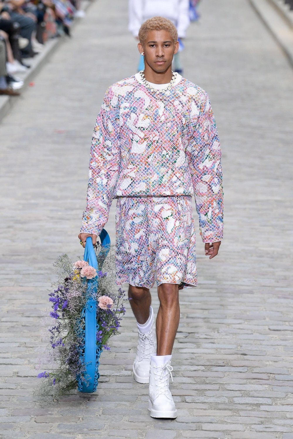 Louis Vuitton Virgil Abloh Spring Summer 2020 Paris Fashion Week Men's Show Collection Hoodie Shorts Purple Pink