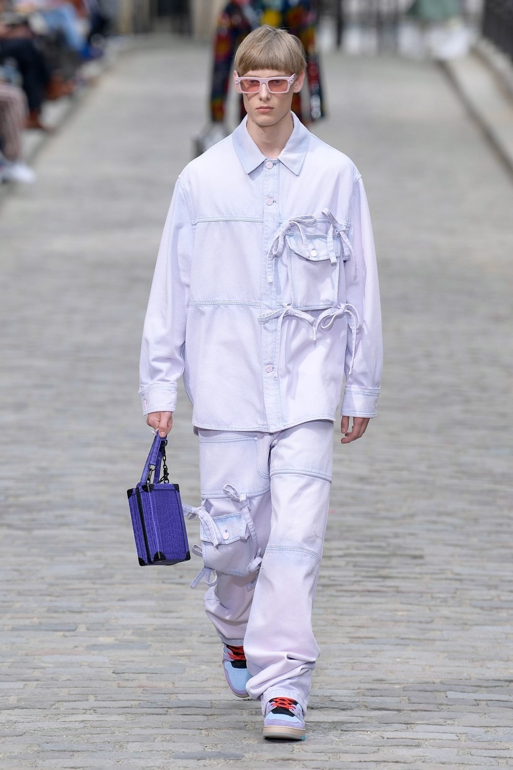 Louis Vuitton Virgil Abloh Spring Summer 2020 Paris Fashion Week Men's Show Collection Raincoat Pants White