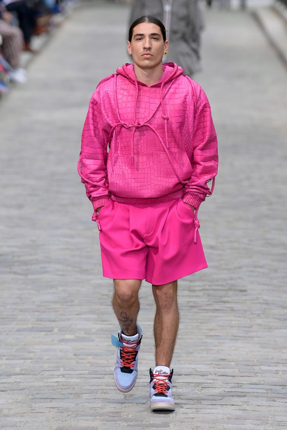 Louis Vuitton Virgil Abloh Spring Summer 2020 Paris Fashion Week Men's Show Collection Hoodie Shorts Pink
