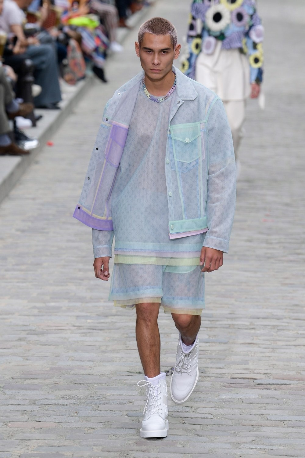Louis Vuitton Virgil Abloh Spring Summer 2020 Paris Fashion Week Men's Show Collection Monogram Raincoat Blue Purple