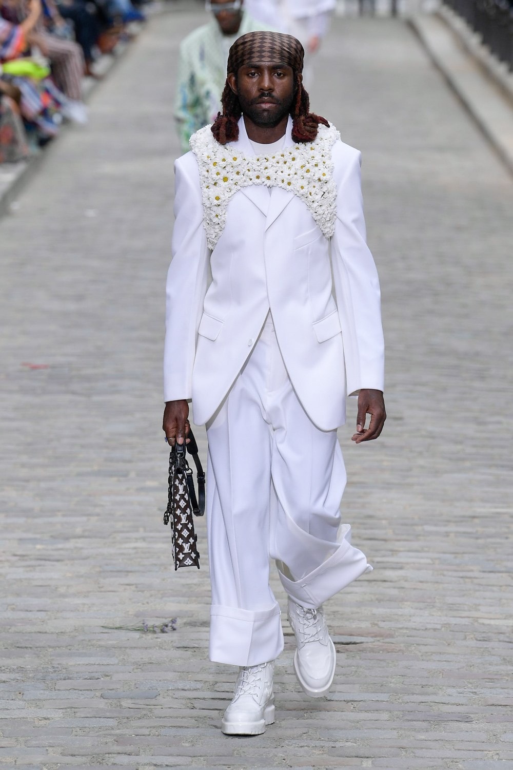 Louis Vuitton Virgil Abloh Spring Summer 2020 Paris Fashion Week Men's Show Collection Dev Hynes Blazer Pants White