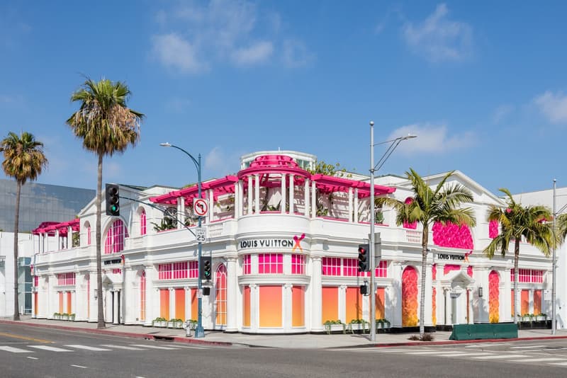 Louis Vuitton X Exhibition Los Angeles Front White Pink Orange