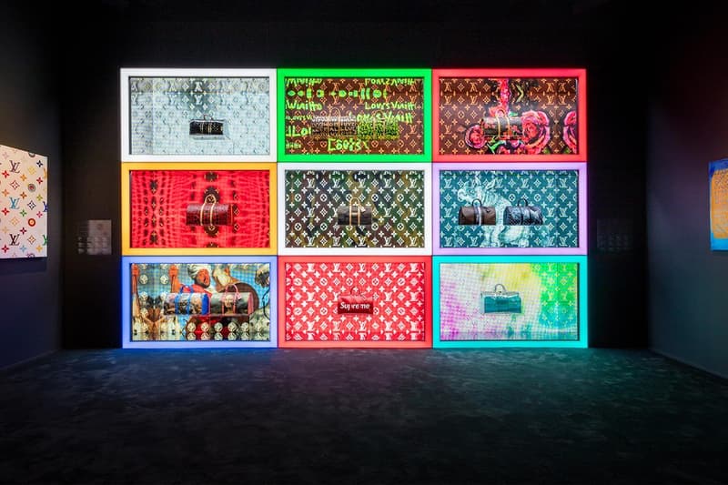 Louis Vuitton X Exhibition Los Angeles Trunks Orange Red White