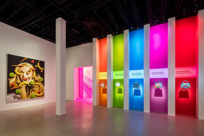 Louis Vuitton X Exhibition Los Angeles Handbags Yellow Red Purple