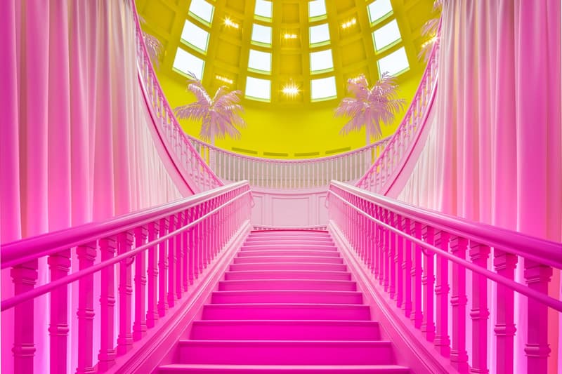 Louis Vuitton X Exhibition Los Angeles Room Pink Yellow