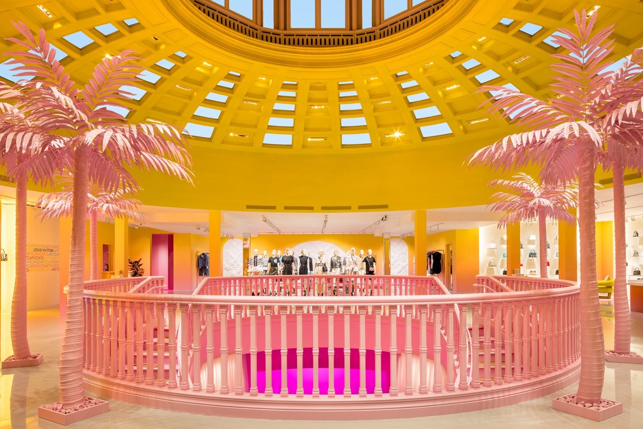 Louis Vuitton X Exhibition Los Angeles Room Yellow Pink