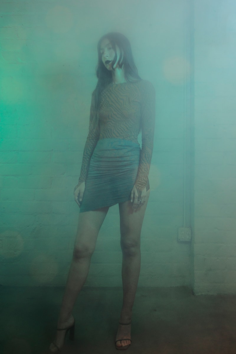 Maisie Wilen Pre Spring 2020 Lookbook Top Orange Skirt Grey