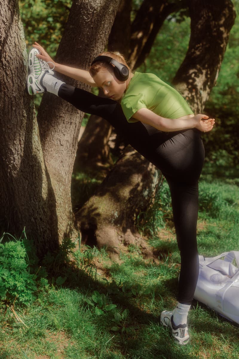 The Concept NY Vintage Summer Editorial Shirt Green Sweatpants Black Nike Sneakers White