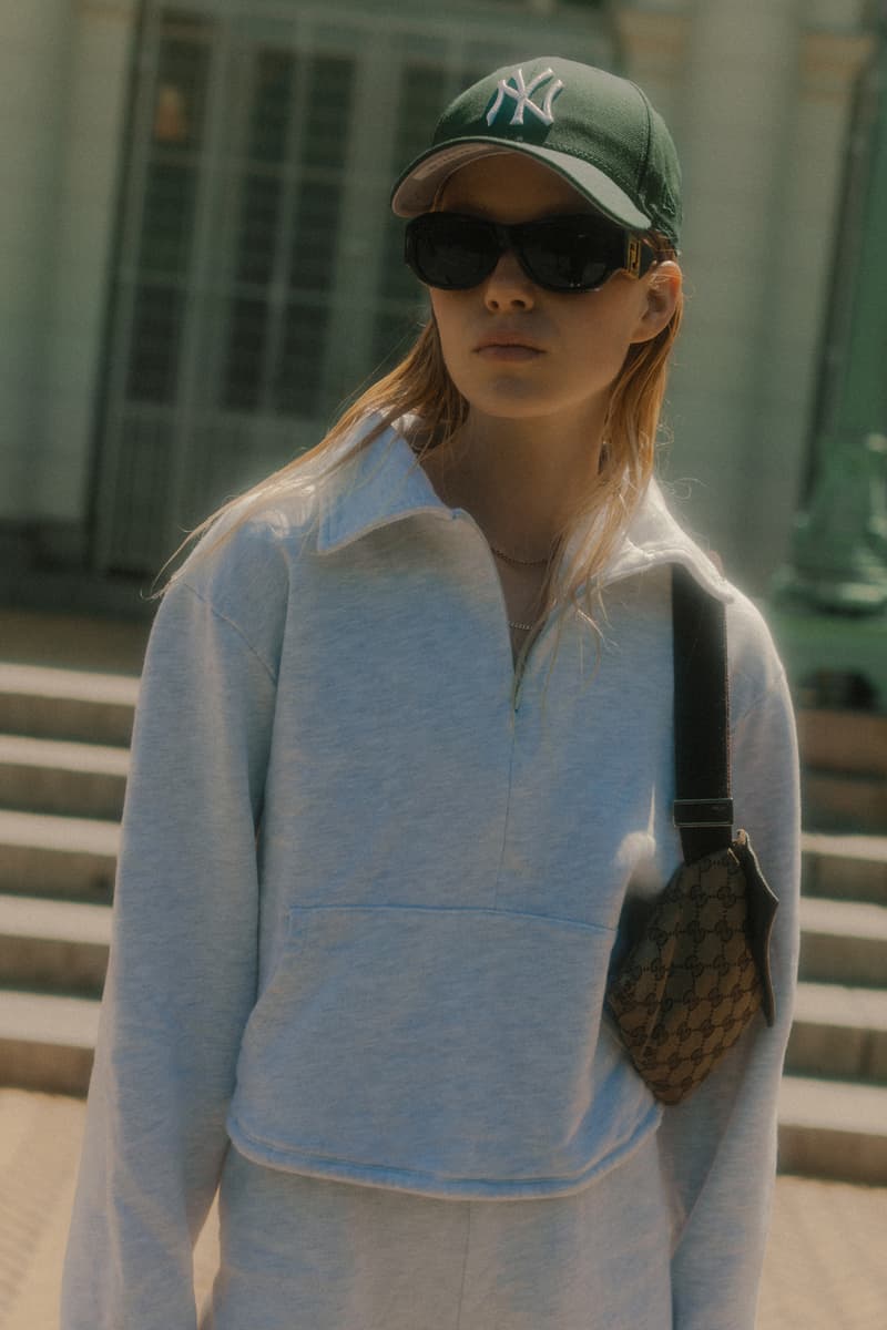 The Concept NY Vintage Summer Editorial Sweater Grey Hat Green