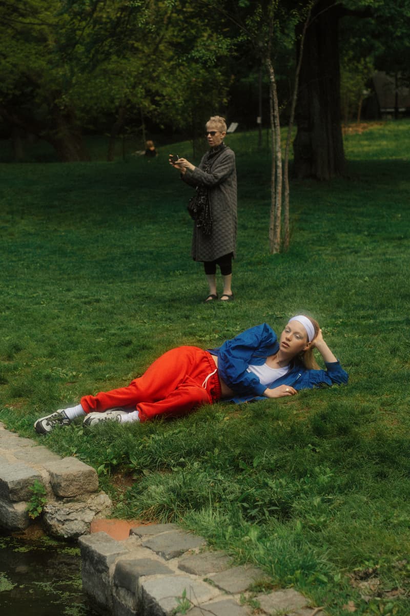 The Concept NY Vintage Summer Editorial Sweatpants Red Jacket Blue Shirt Headband White