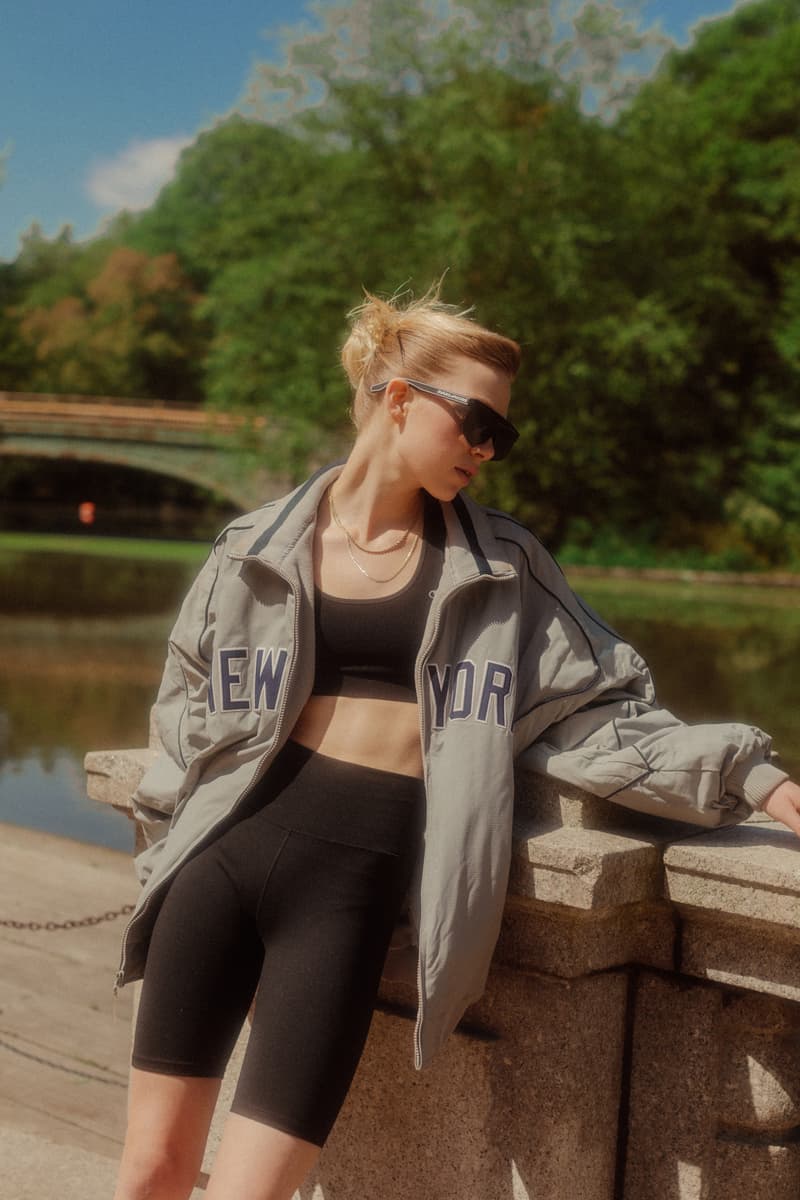 The Concept NY Vintage Summer Editorial Jacket Grey Biker Shorts Bra Black