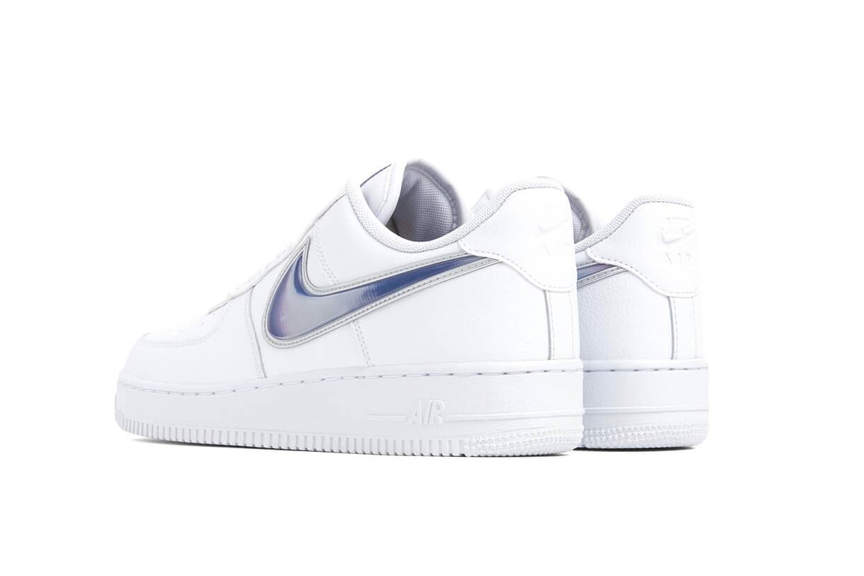 Nike Air Force 1 "Racer Blue"/"Orange Peel" White Sneaker Trainer Shoe Holographic Swoosh Where To Buy Classic Silhouette Signature Summer