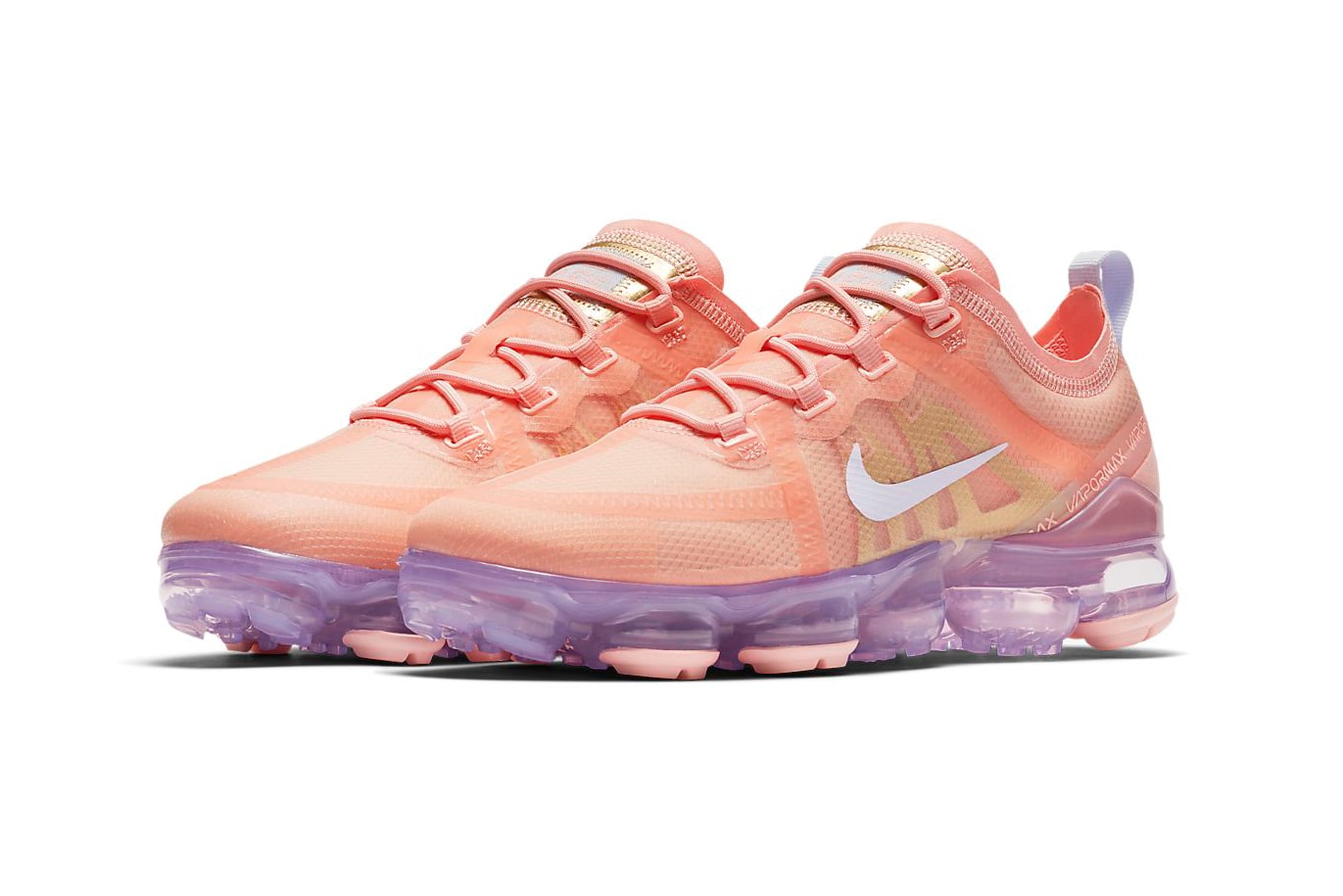 Nike Air VaporMax 2019 Bleached Coral Lilac Amethyst Tint Sneakers Trainers