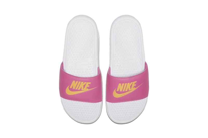 nike slippers pink