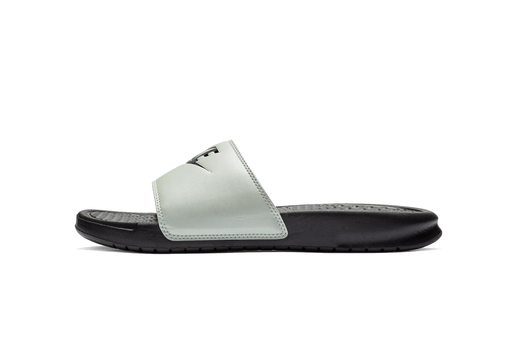 Nike Benassi Logo Slides Pink/White Summer Drop Black Sandal Pool Shoe Slippers Streetwear 