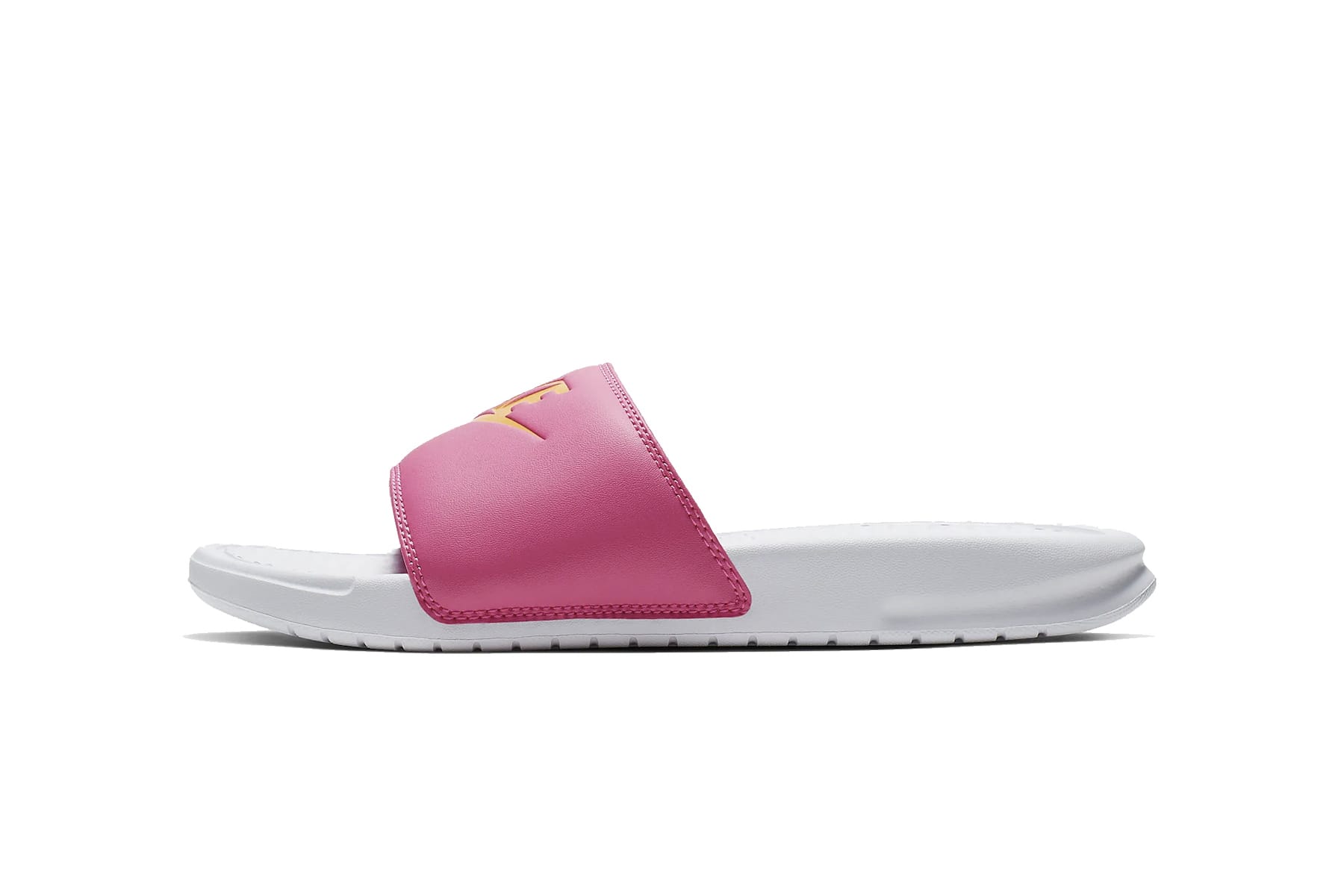Nike Benassi Logo Slides Pink/White 
