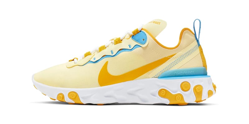 nike react element 55 yellow blue