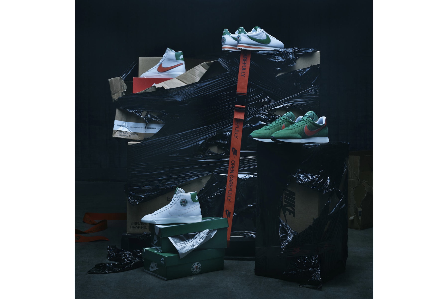 Stranger Things x Nike Collection Release Date Cortez Blazer Tailwind Capsule Drop Sneakers Trainers Netflix Footwear Apparel PE Uniform Retro Sporty 