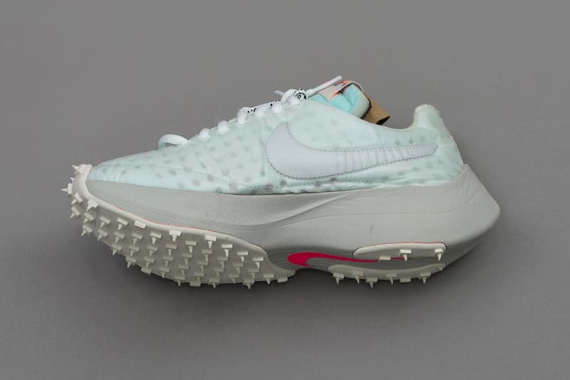 virgil abloh nike off-white off white figures of speech museum of contemporary art chicago mca collab prototype samples air force 1 design an array of air jordan zoom terra kiger air max vapormax vapor street flyknit waffle racer deconstructed
